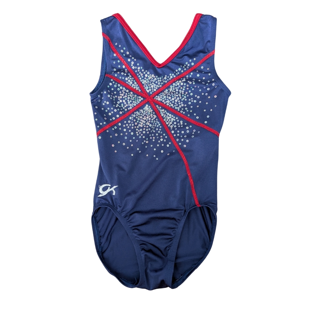 GK Navy and Red Kids Leotard